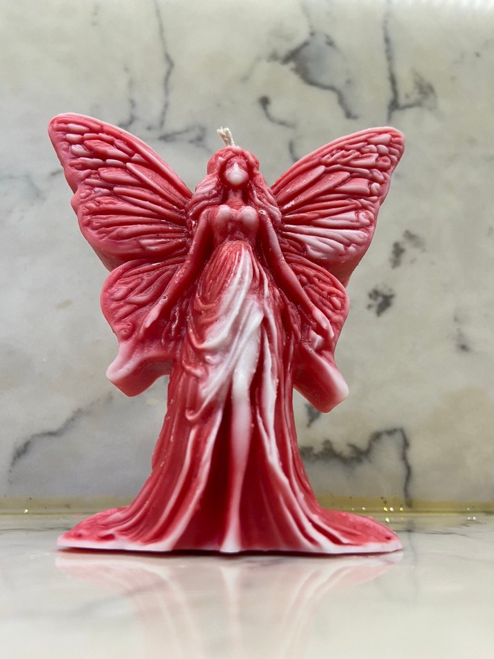 Kırmızı Peri Figürlü Mum(kutulu) - Görsel 2