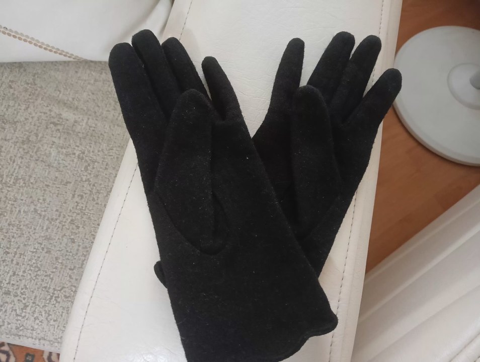 Siyah Kadın %70 kaşmir eldiven. - Görsel 3