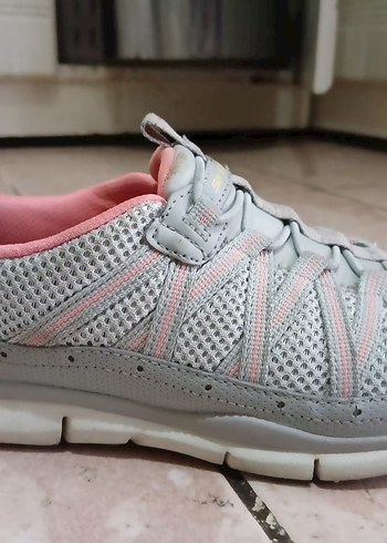 Skechers, Gri-Pembe Kadın Spor Ayakkabı - Görsel 3