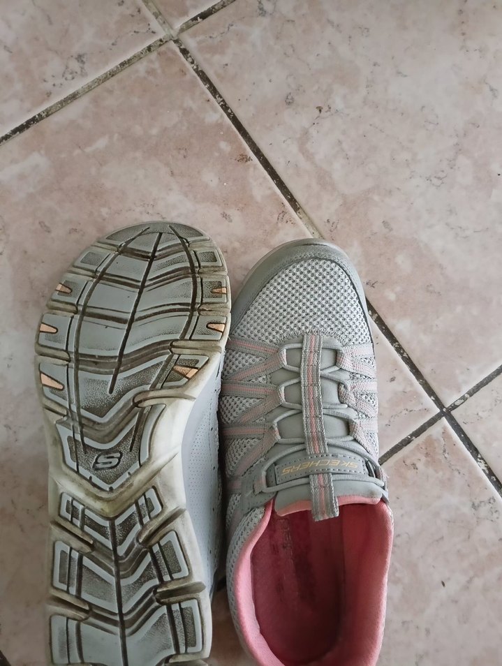 Skechers, Gri-Pembe Kadın Spor Ayakkabı - Görsel 2