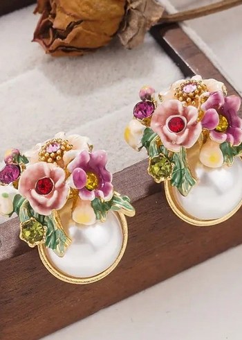 Diğer vintage capodimonte Küpe