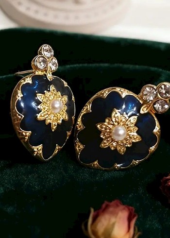 Vintage  mineli Küpe - Görsel 3