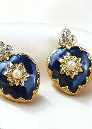 Vintage  mineli Küpe - Görsel 7