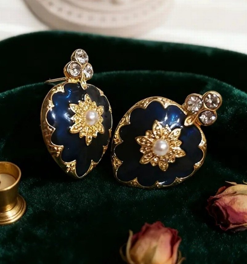 Vintage  mineli Küpe - Görsel 3