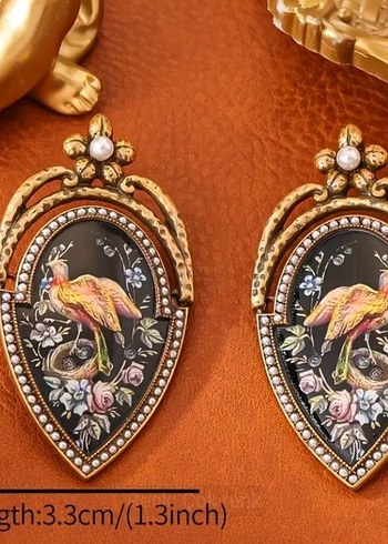 vintage tasarım  Küpeler - Görsel 4