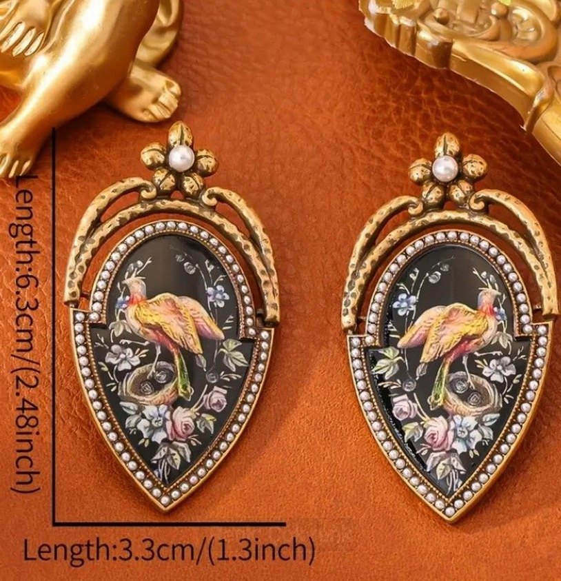 vintage tasarım  Küpeler - Görsel 4