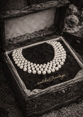 vintage inci kolye - Görsel 2