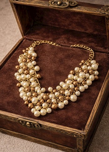 bohem vintage inci Kolye - Görsel 4