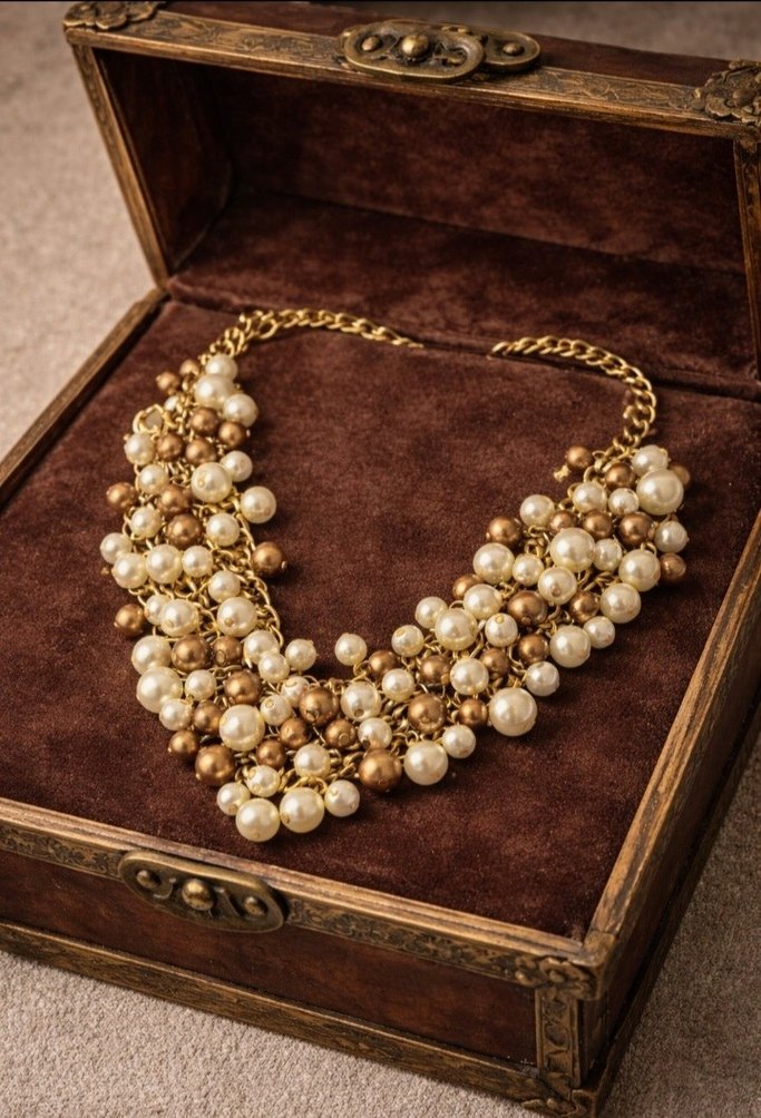 bohem vintage inci Kolye - Görsel 4