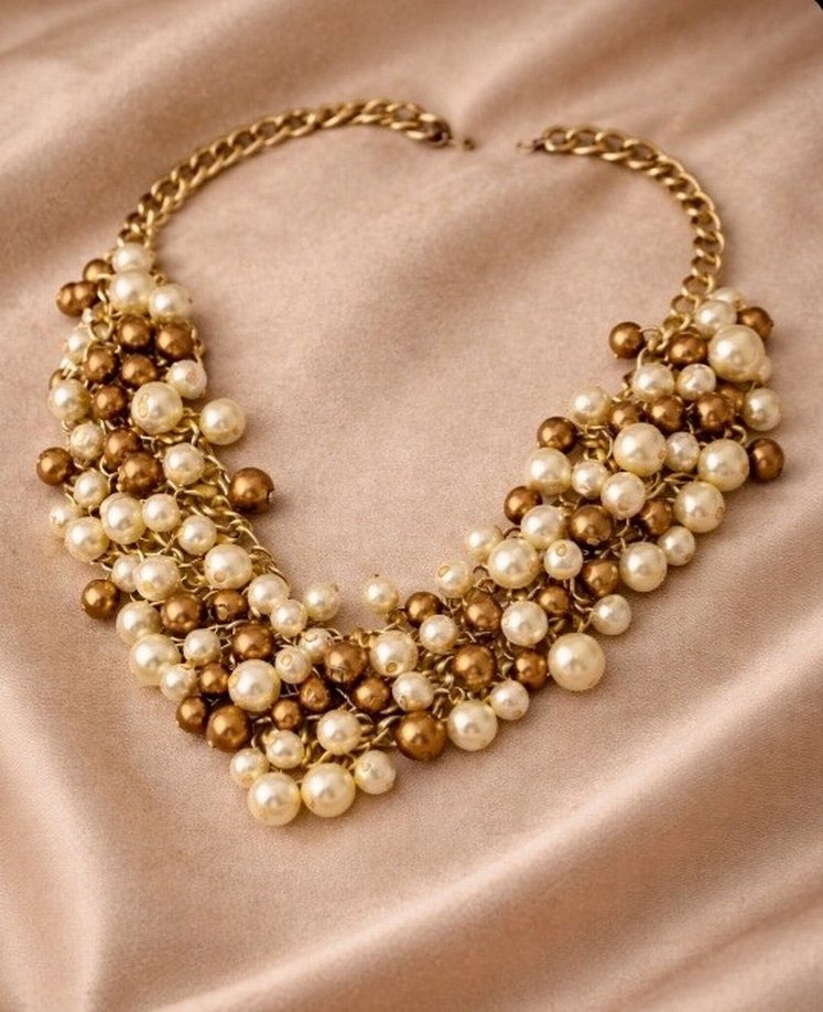 bohem vintage inci Kolye - Görsel 5