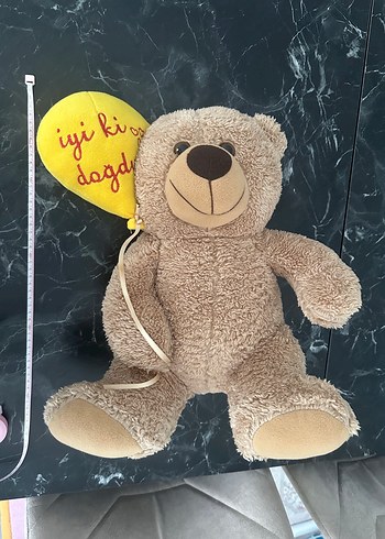 Beden Renk Kahverengi Peluş Ayıcık Balonlu