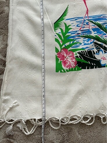 Flamingo Desenli Pestemal Plaj Elbisesi - Görsel 5