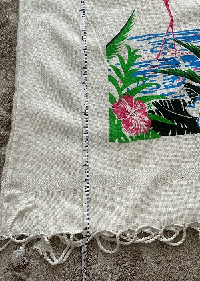 Flamingo Desenli Pestemal Plaj Elbisesi - Görsel 5