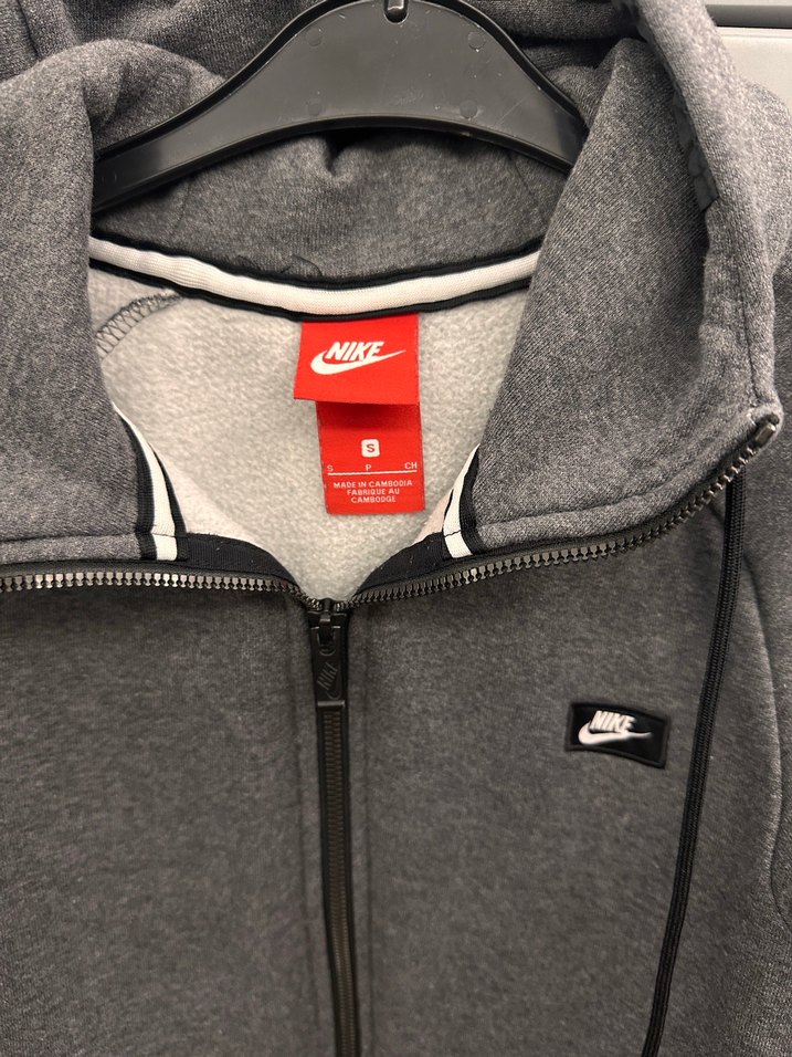 Erkek Nike Gri Fermuarlı Sweatshirt - Görsel 2