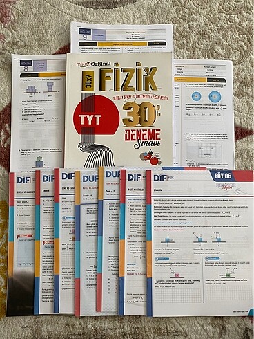 TYT fizik deneme + föy testler