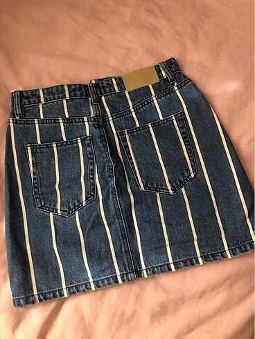 xs Beden Stradivarius cizgili kot etek