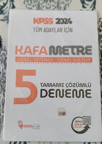 KPSS 2024 Kafametre 5 Genel Yetenek - Genel Kültür Deneme
