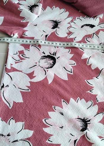 46 Beden pembe Renk Çiçek Desenli Pembe Kadın Pijama Takımı
