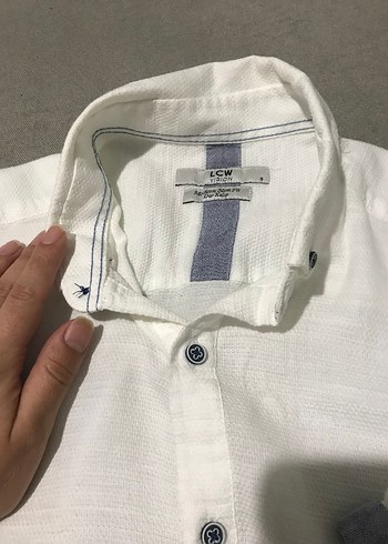 Erkek Beyaz Keten Kısa Kollu Gömlek
