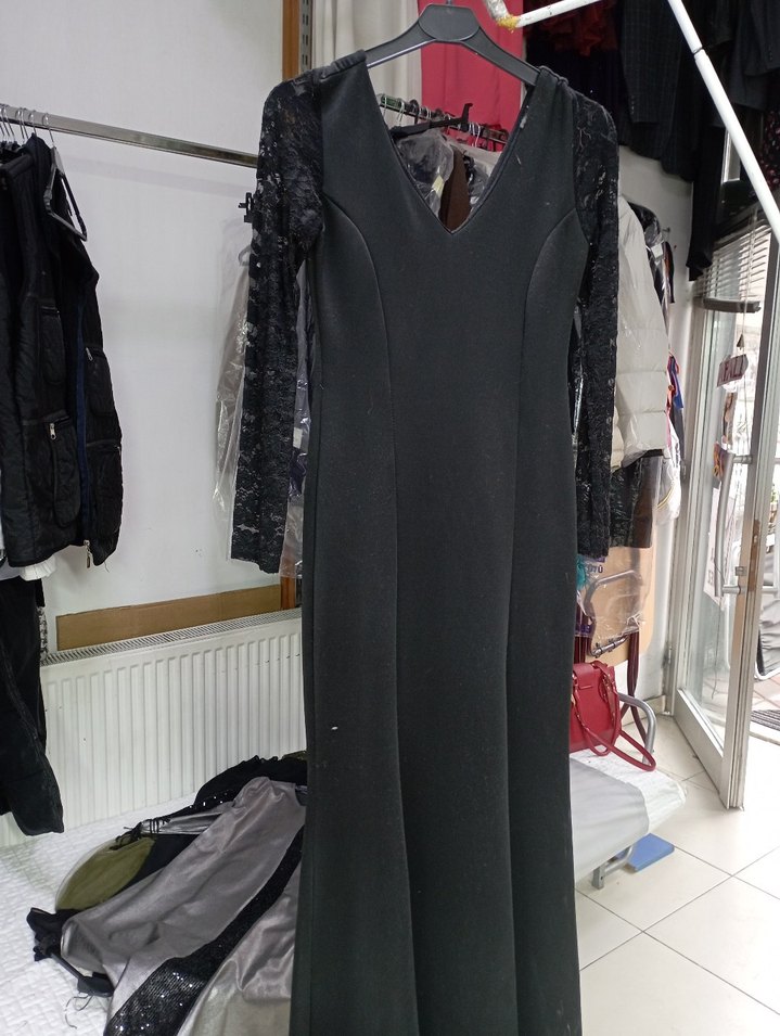 siyah abiye elbise - Görsel 3