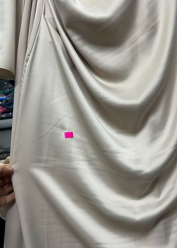 Bej Uzun Kollu Drapeli Abiye Elbise - Görsel 5