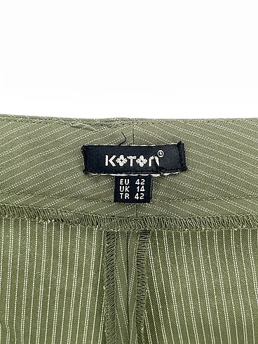 42 Beden haki Renk Koton Kumaş Pantolon %70 İndirimli.