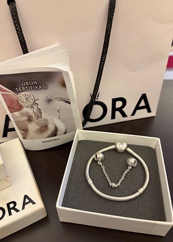 Pandora Gumus Charm Ve Bileklik Sertifikali