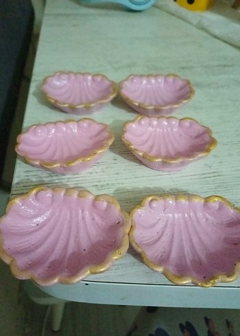 Diğer Pembe Pastel Kabuk Şekilli sunumluk Seti