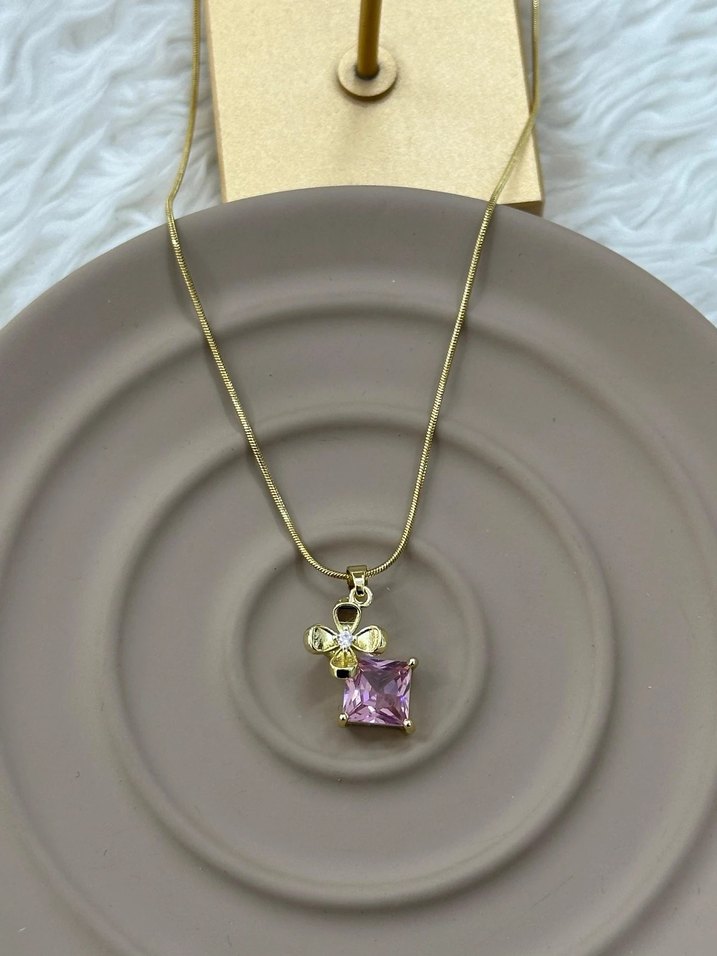 Altın Renkli  Zincir Kolye - Görsel 2