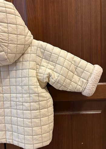 Zara suni yünlü kapitone ceket 6-9ay - Görsel 7