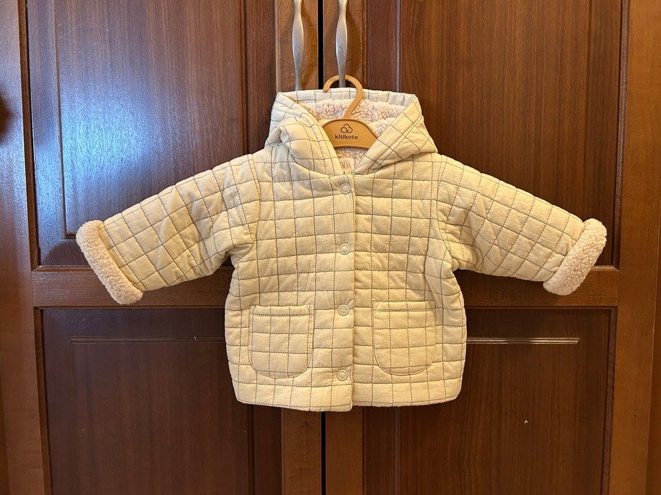 Zara suni yünlü kapitone ceket 6-9ay - Görsel 3