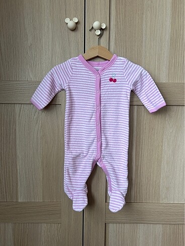 Carter's 0-3ay havlu kumaş patikli tulum