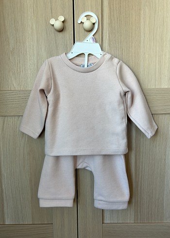 HelloBaby 6-9 ay Uçuk pembe, kalın alt üst takım.