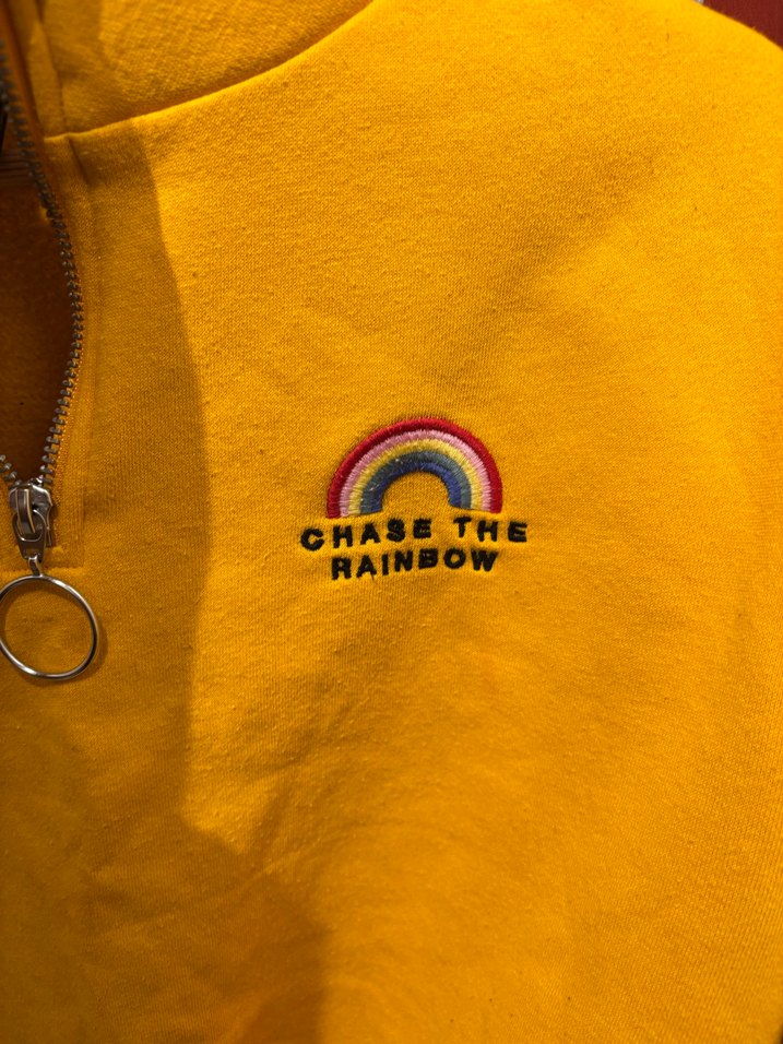 H&M Sarı Kadın Fermuarlı Sweatshirt - Görsel 3