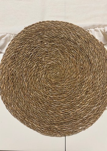 İKEA Bohem Kahverengi Hasır Yuvarlak Amerikan servis - Görsel 2