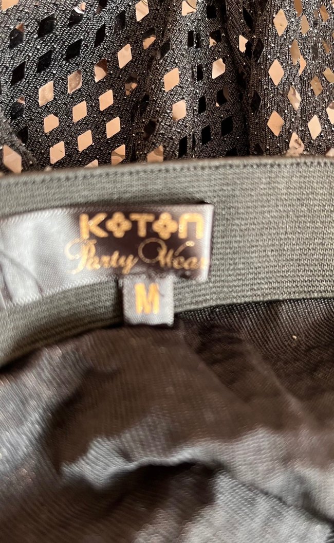 KOTON Payetli anvelop etek - Görsel 5