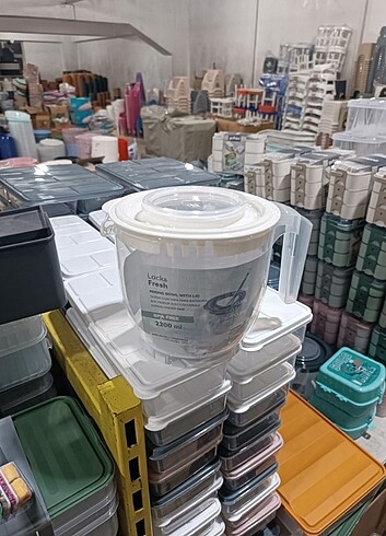 Kapaklı mikser kabı 2200 ML