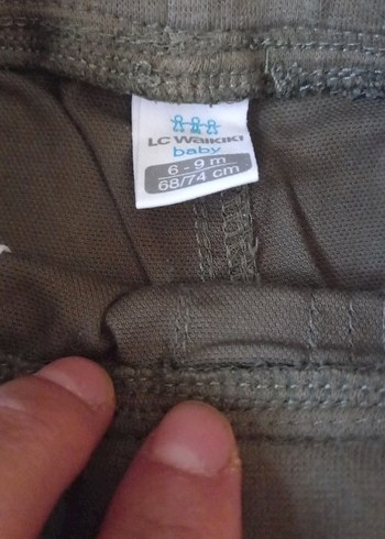 6-9 Ay Beden haki yesil Çocuk Rahat Kesim Pantolon