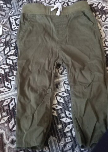 haki yesil Çocuk Rahat Kesim Pantolon