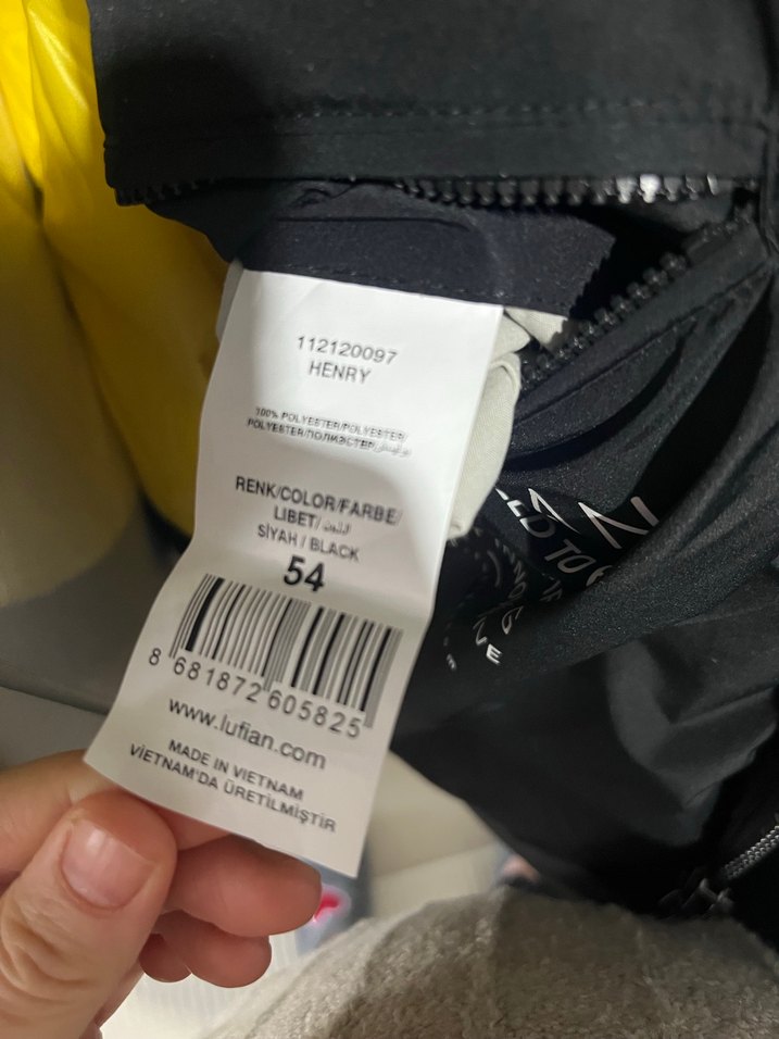 Sarı Astarlı Kürklü Siyah Kışlık erkek Mont - Görsel 4