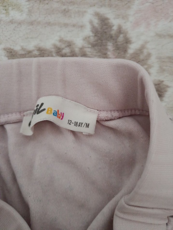 Kız Çocuk Bej Dantelli Rahat Kesim Tayt - Görsel 2