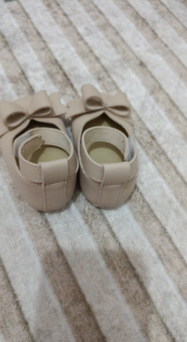 Kız Çocuk Bej Fırfırlı Babet - Görsel 2