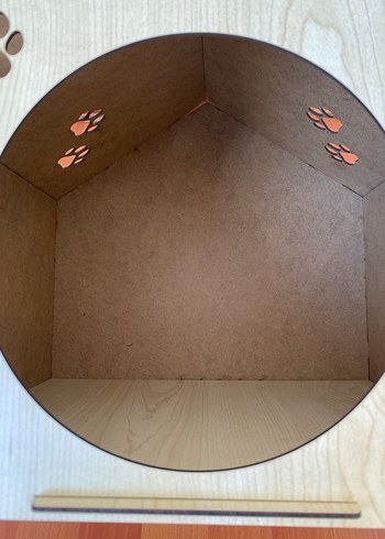 Kırmızı Çatı Detaylı demonte Ahşap Kedi Evi - Görsel 4