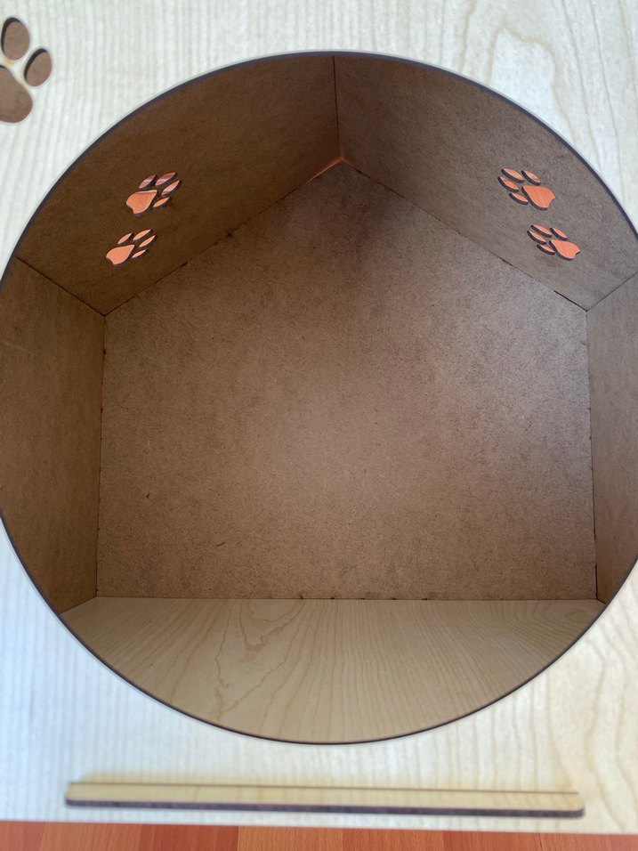 Kırmızı Çatı Detaylı demonte Ahşap Kedi Evi - Görsel 4