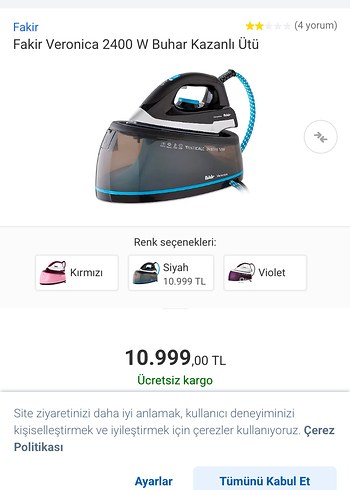 Fakir Veronica 2400 W Buhar Kazanlı Ütü