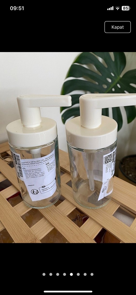 İkea cam şişe pompalı sabunluk 2'li Set - Görsel 4