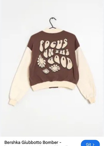 Bershka Kadın Kahverengi Bomber Ceket - Görsel 2