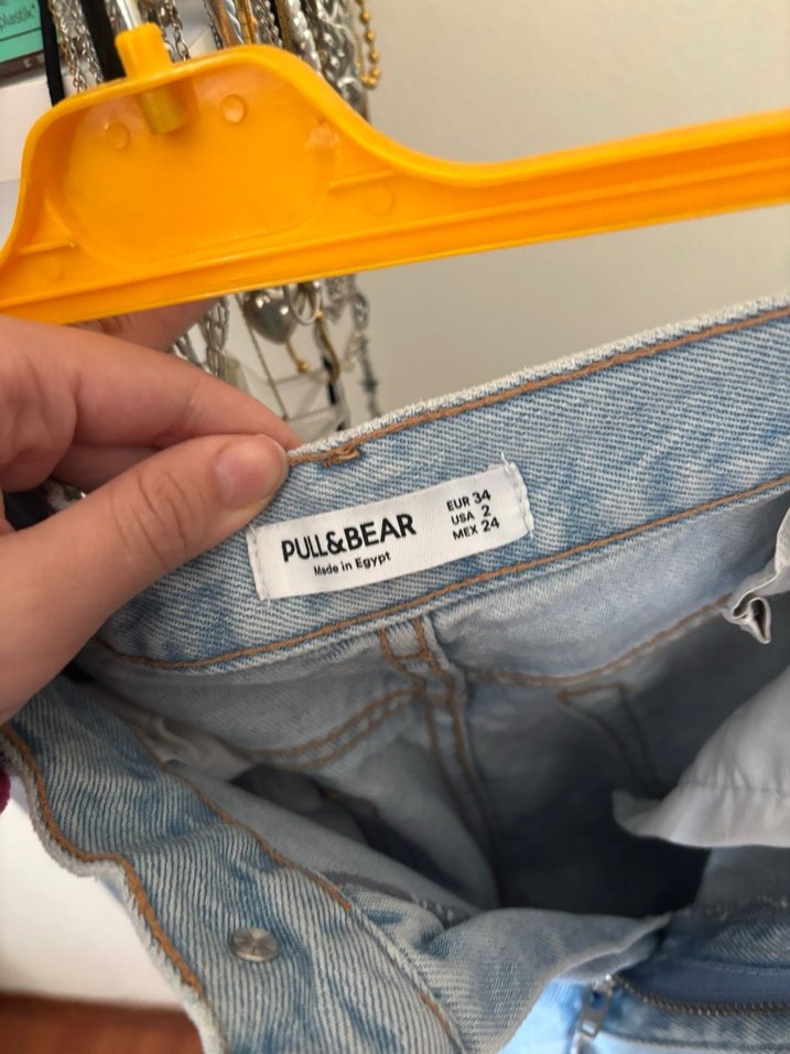 Mavi Pull and Bear Kadın Denim Pantolon - Görsel 4