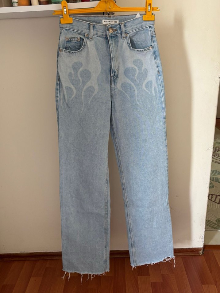 Mavi Pull and Bear Kadın Denim Pantolon - Görsel 2