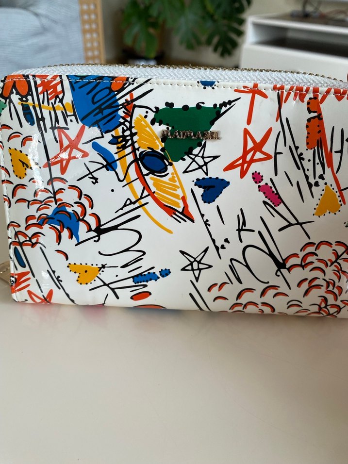 Matmazel Renkli Baskılı Kadın Fermuarlı Cüzdan - Görsel 4